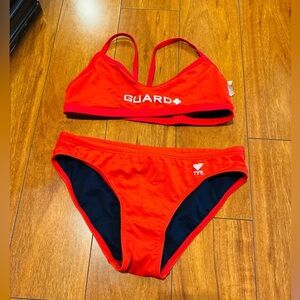 TYR woman swimming tow pieces bikini